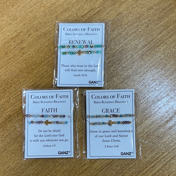 GANZ Multicolor Faith Bracelets Trio - Picture 1 of 1